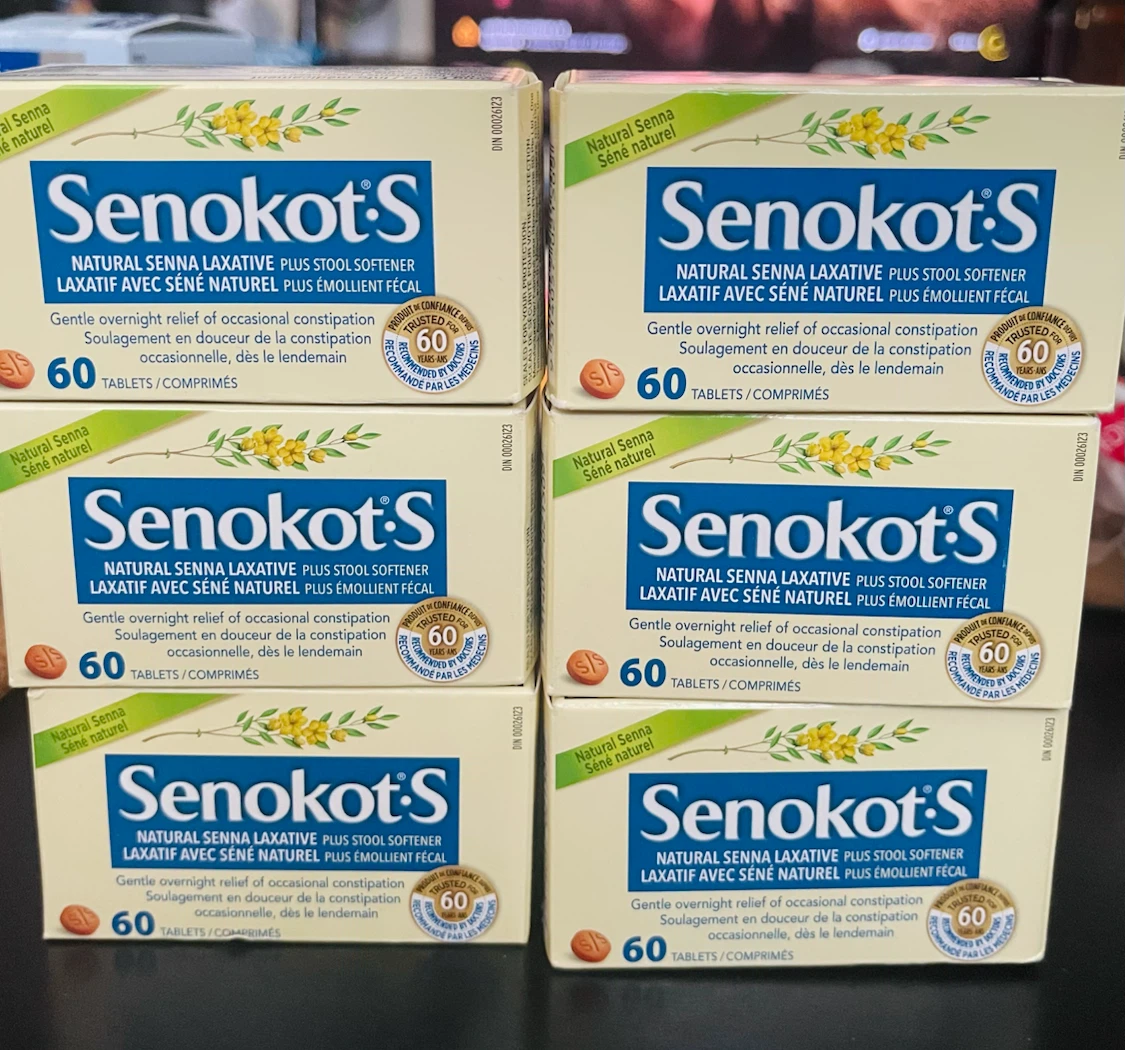 Senokot-S Natural Laxative Plus Stool Softener 60 Tablets