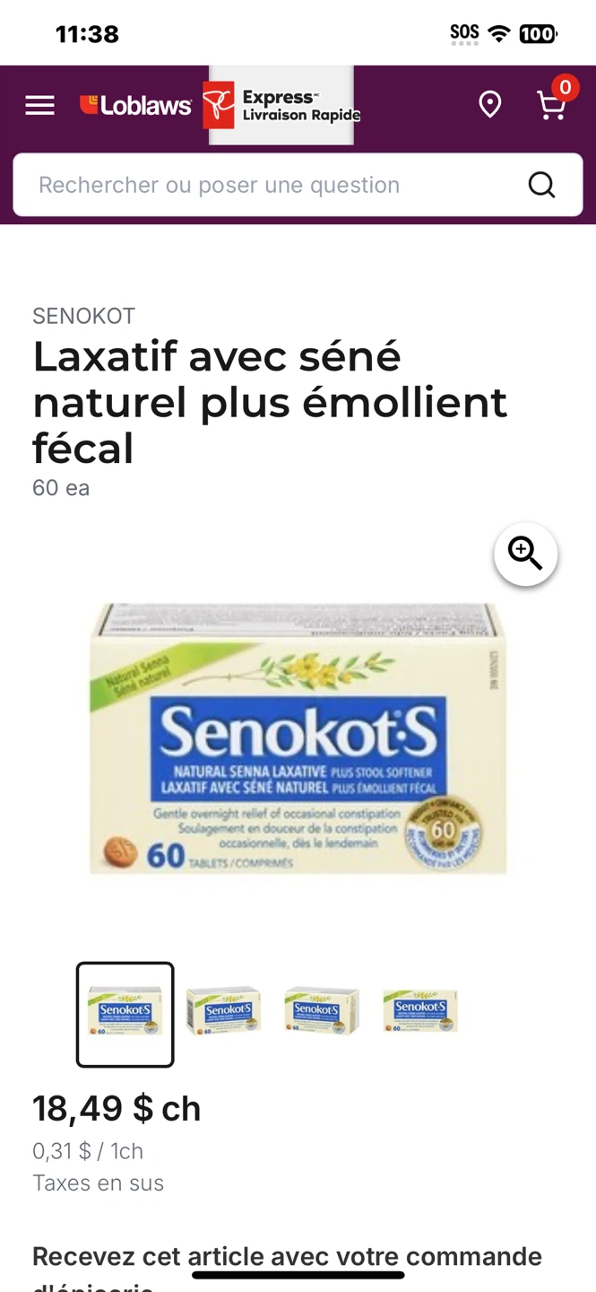 Senokot-S Natural Laxative Plus Stool Softener 60 Tablets - photo 4