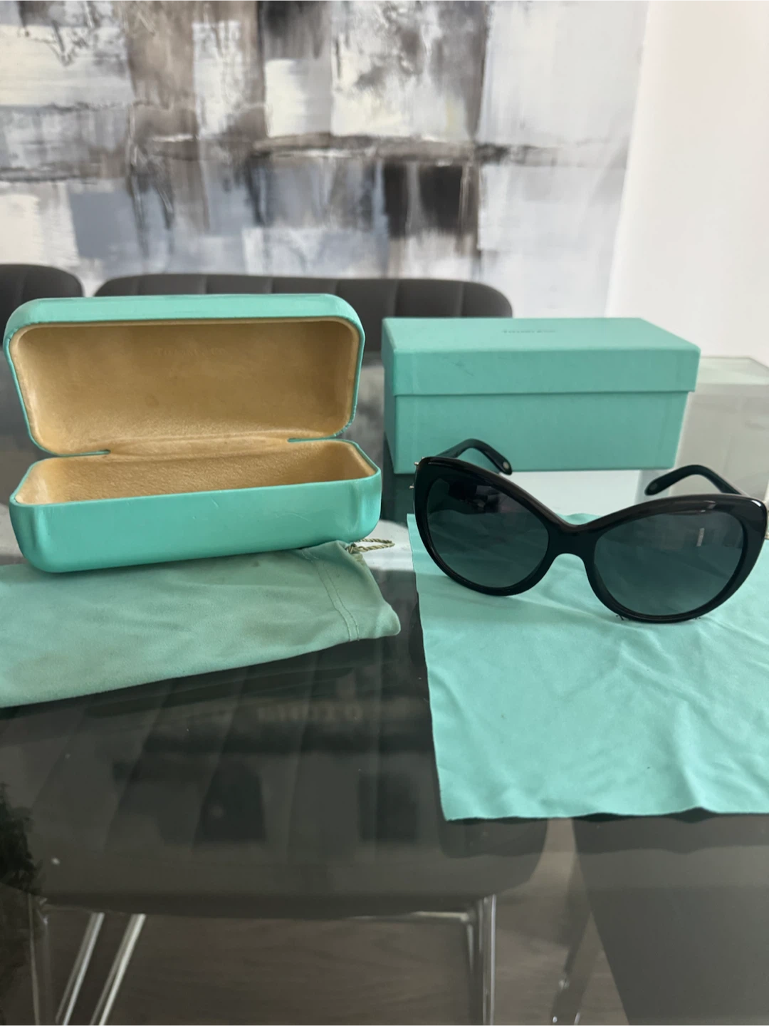 Tiffany & Co. Black Cat Eye Sunglasses