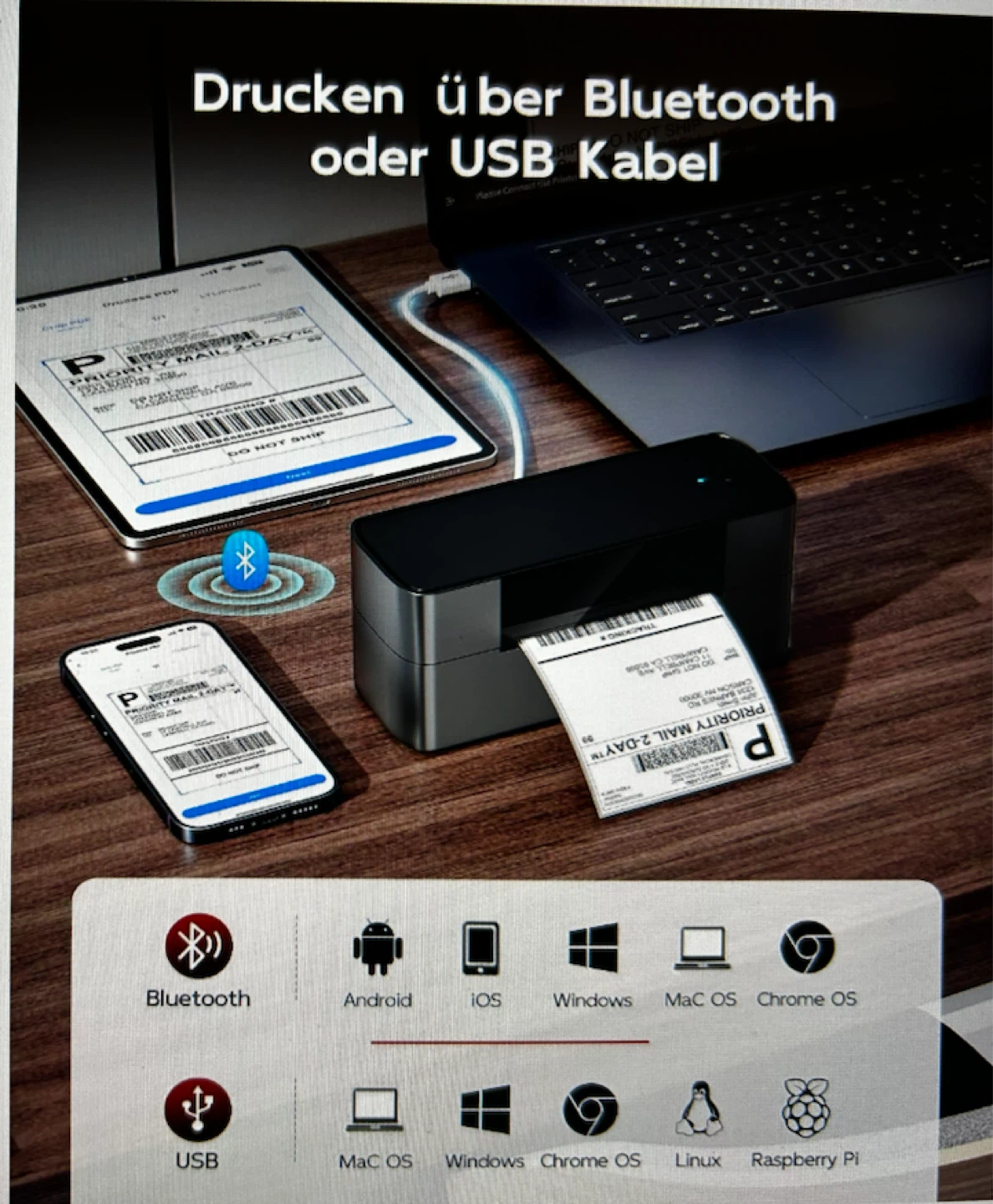 Labelife PM-245-BT Bluetooth Thermal Label Printer - photo 5