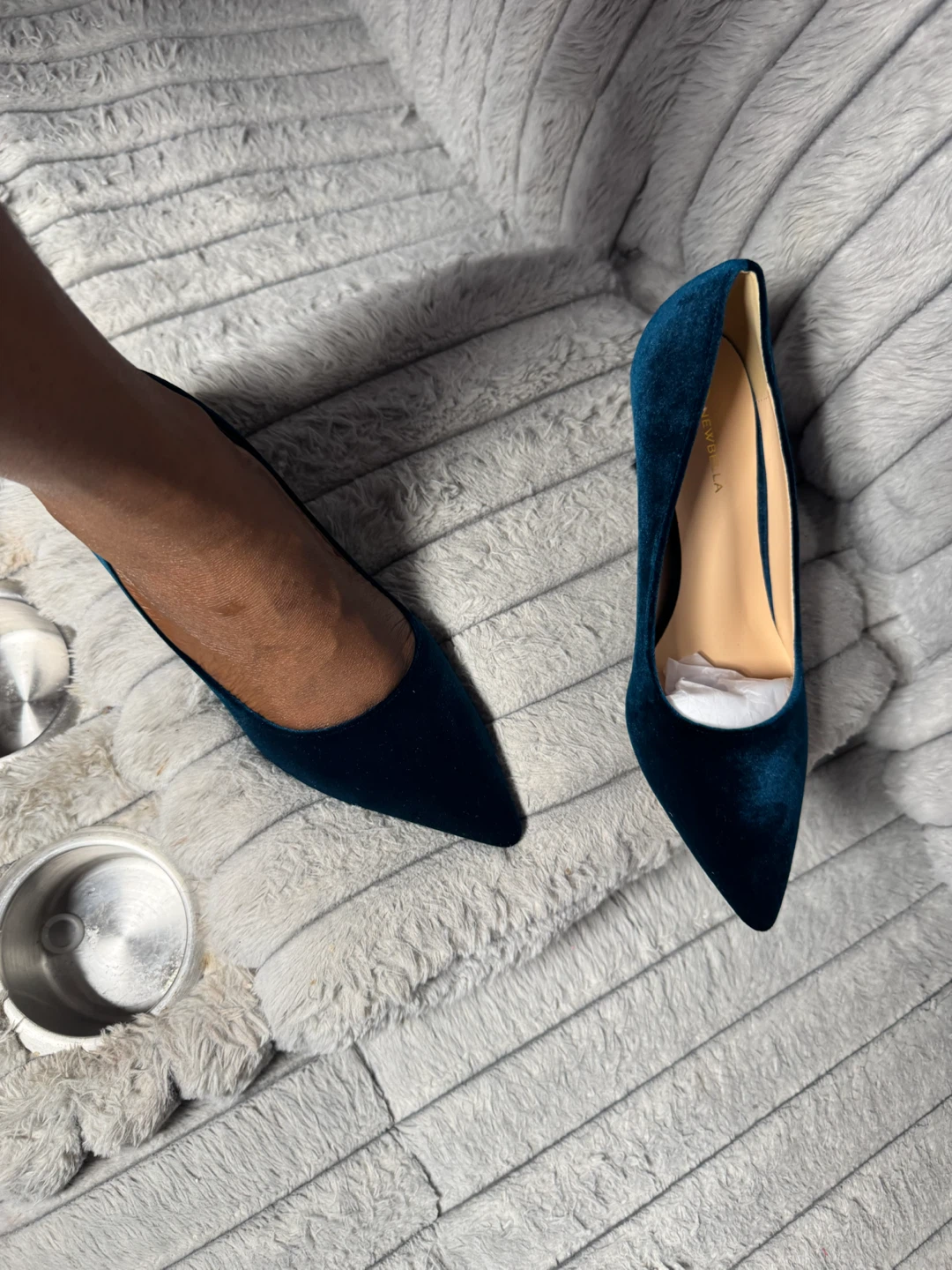 Bella Velvet Teal Heels - photo 2