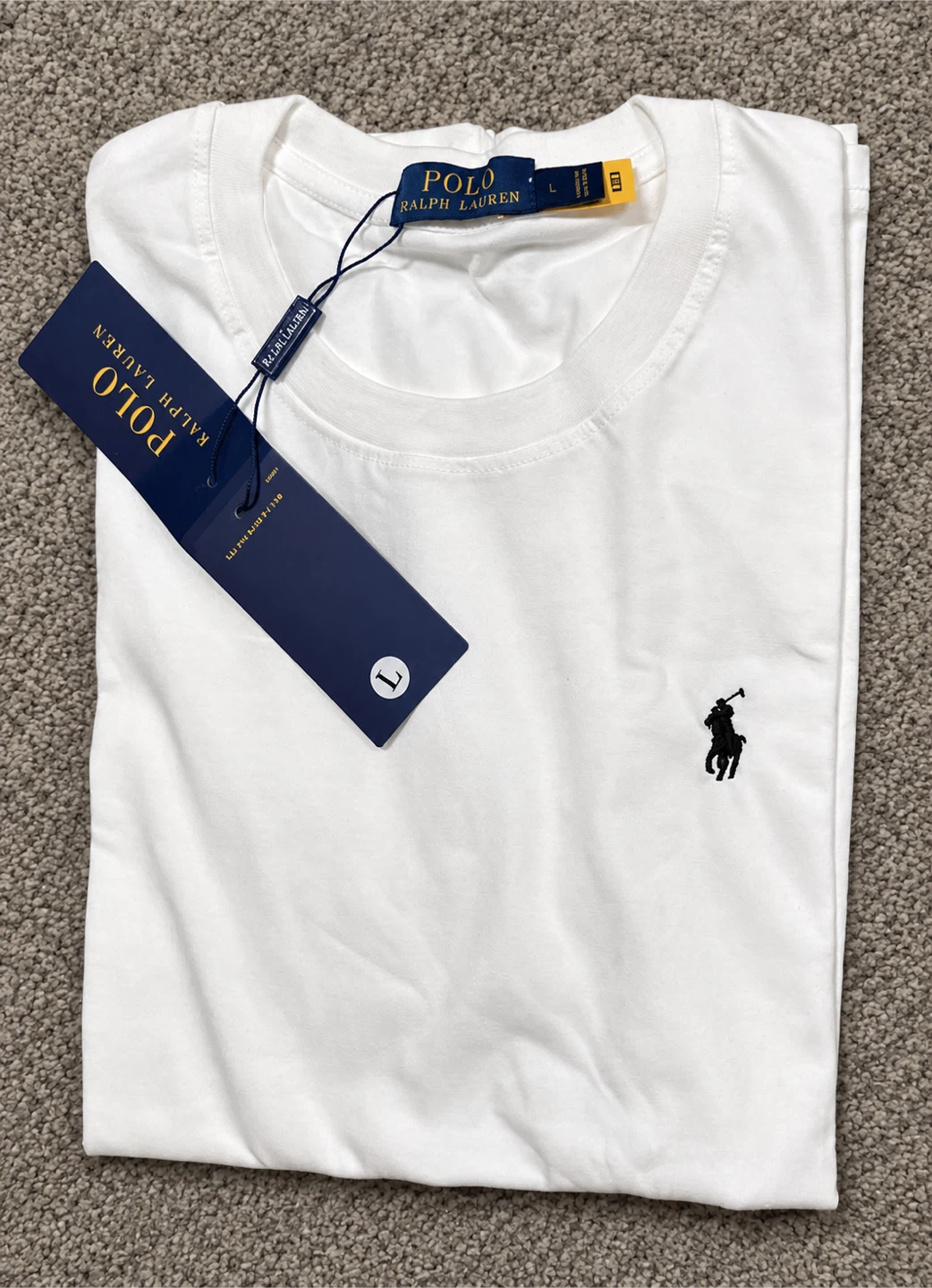 Polo Ralph Lauren White T-Shirt - Size L