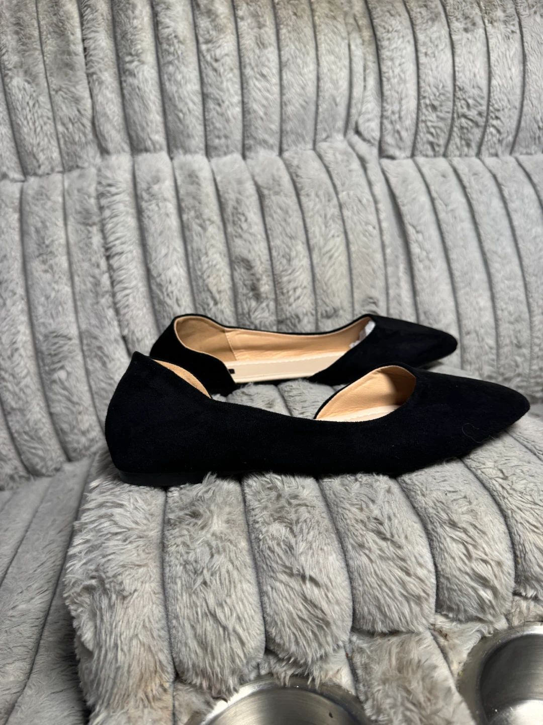 Black Suede Pointed Toe Flats - photo 5