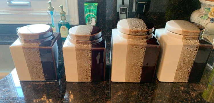 Set of 4 Ceramic Canisters