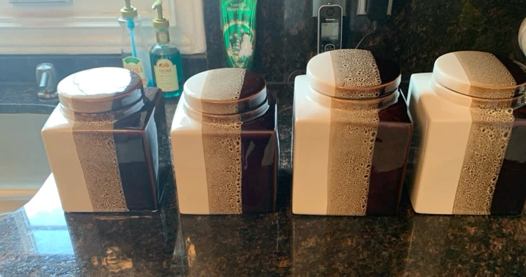 Set of 4 Ceramic Canisters - photo 2