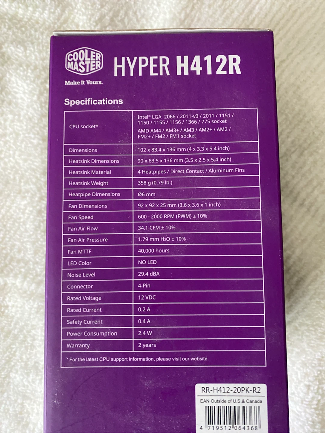 Coolermaster HyperH412R CPU heatsink - photo 2