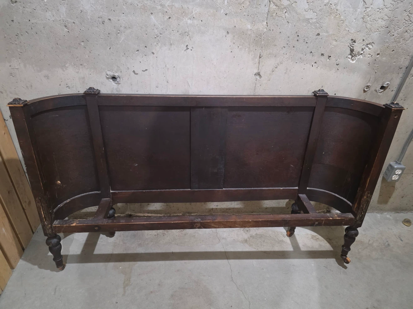 Antique Wooden Headboard and Footboard - photo 2