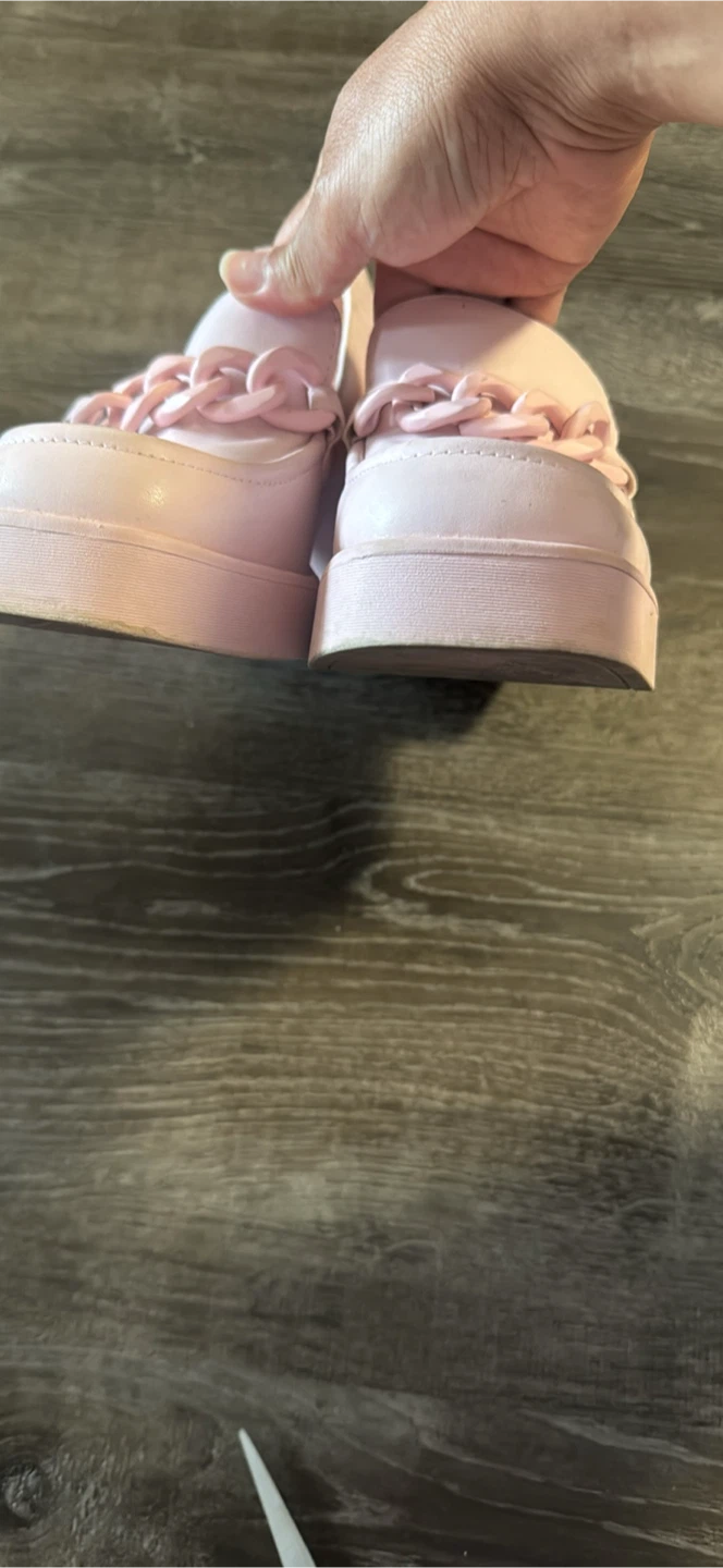 Call It Spring Pink Loafers with Chain Detail size 8 .5 - photo 4