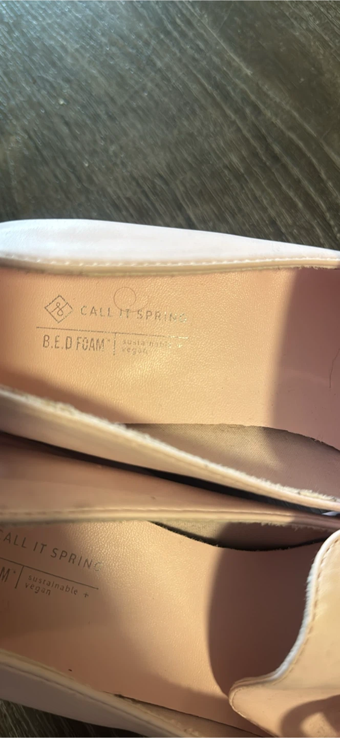 Call It Spring Pink Loafers with Chain Detail size 8 .5 - photo 5