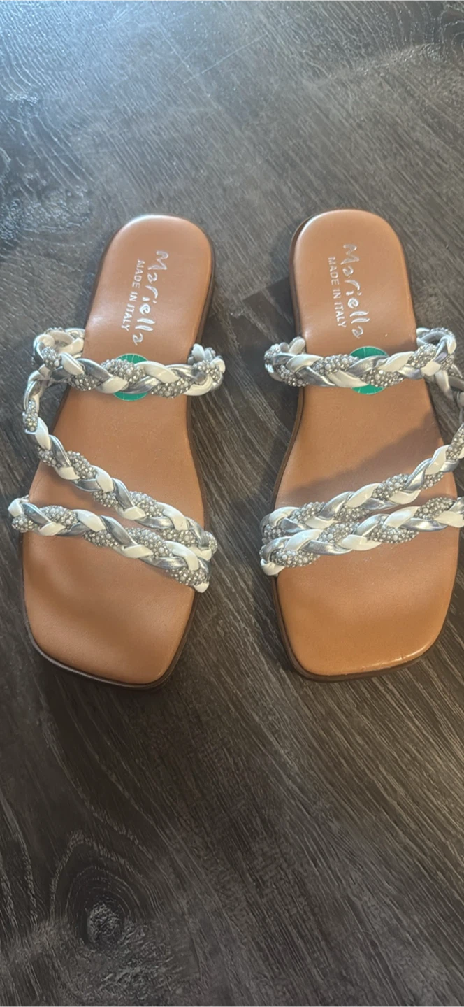 Mariella Women's Braided Embellished Slide Sandals Size 8 - photo 2