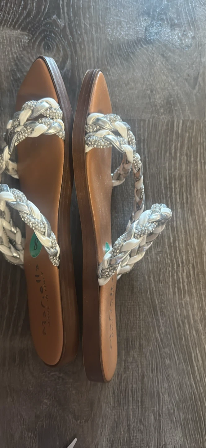 Mariella Women's Braided Embellished Slide Sandals Size 8 - photo 3