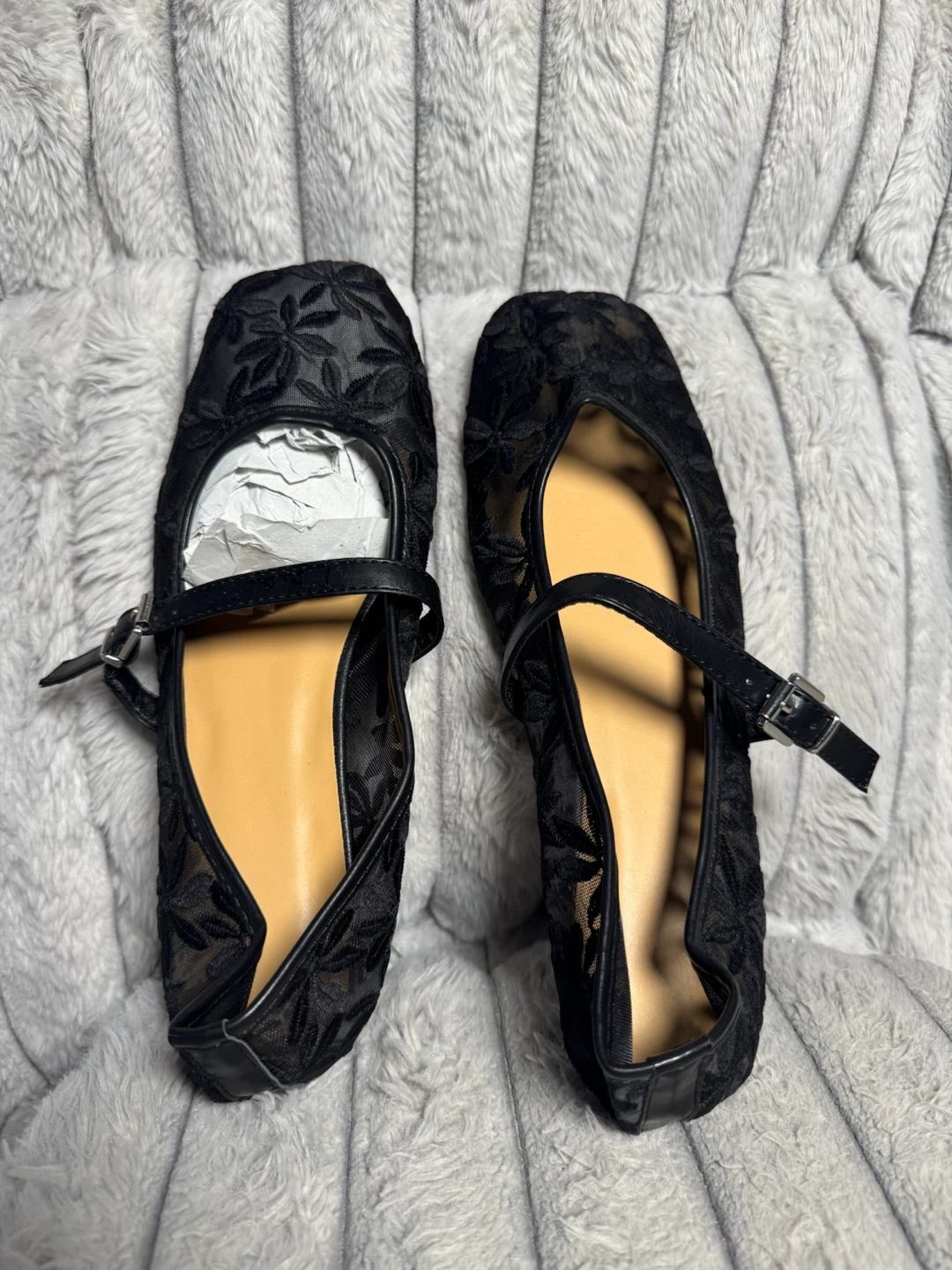 Black Lace Mary Jane Flats - photo 5