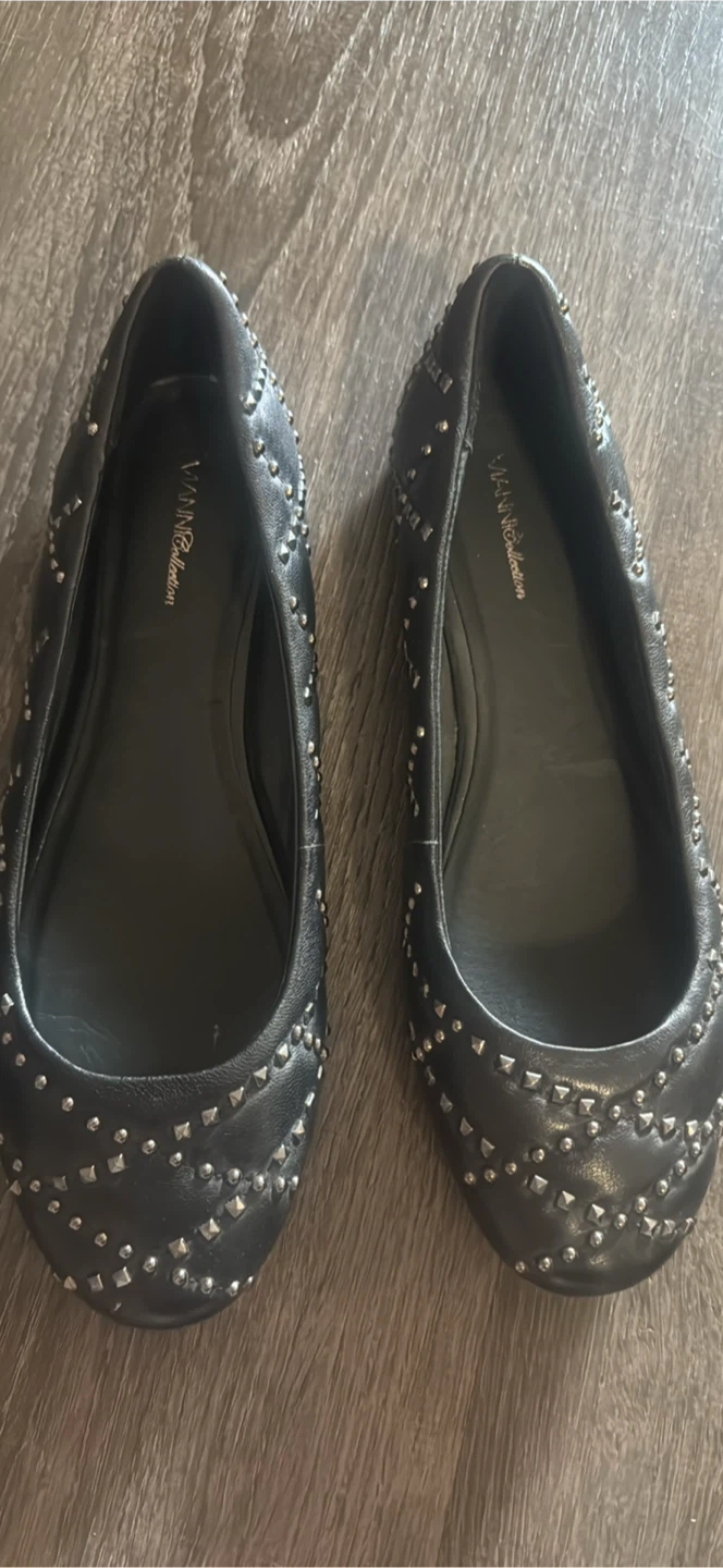 Vianni Collection Black Studded Ballet Flats size 39 - photo 2