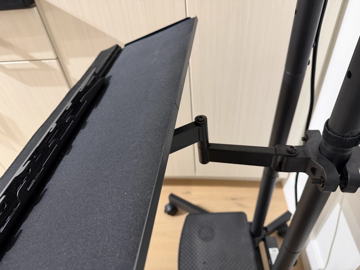 Black Mobile TV Stand with Shelf and Power Strip - photo 5