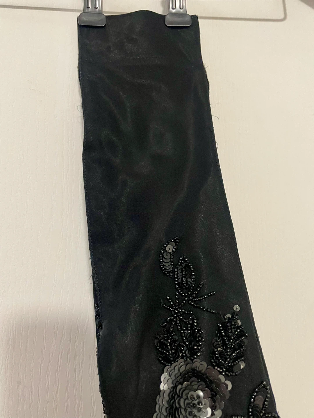 Tristan Black Beaded Sequin Floral Sash - photo 4