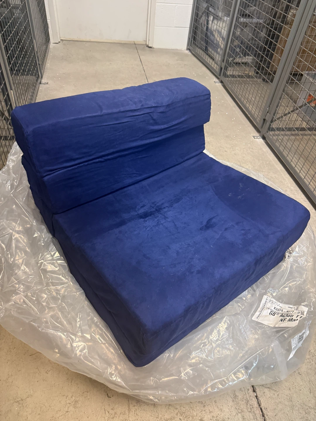 Navy Blue Twin Convertible Chair - photo 2