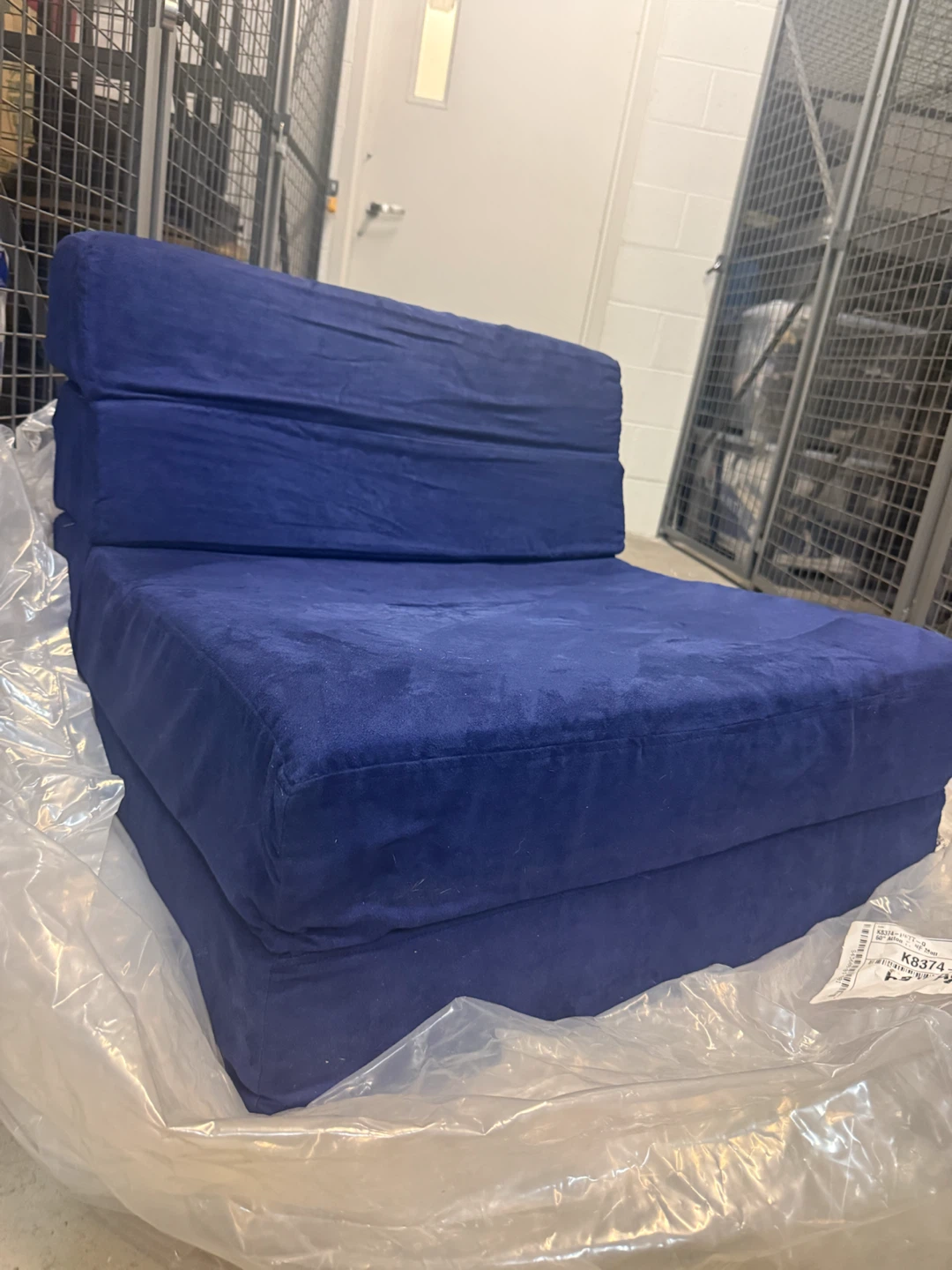 Navy Blue Twin Convertible Chair - photo 3
