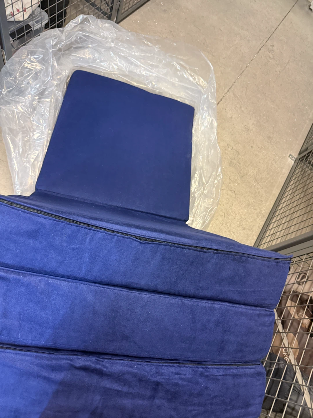 Navy Blue Twin Convertible Chair - photo 5