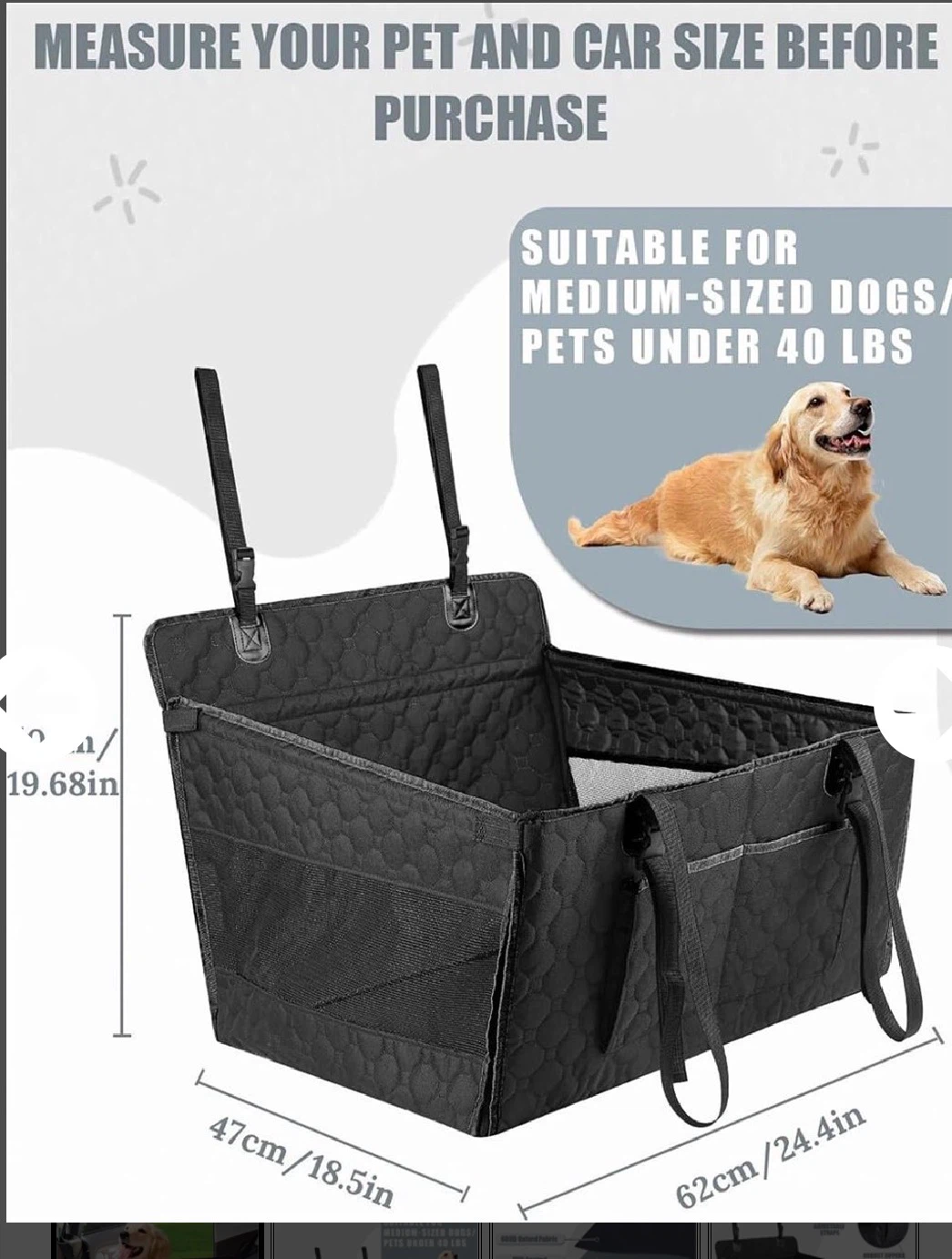 Waterproof Dog Car Seat Booster - photo 2