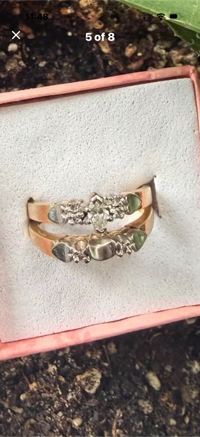 Gold Diamond Ring Set