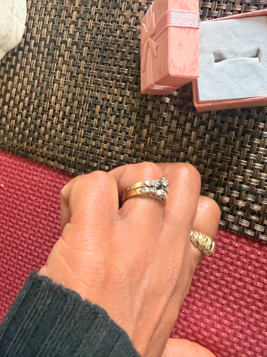 Gold Diamond Ring Set - photo 3