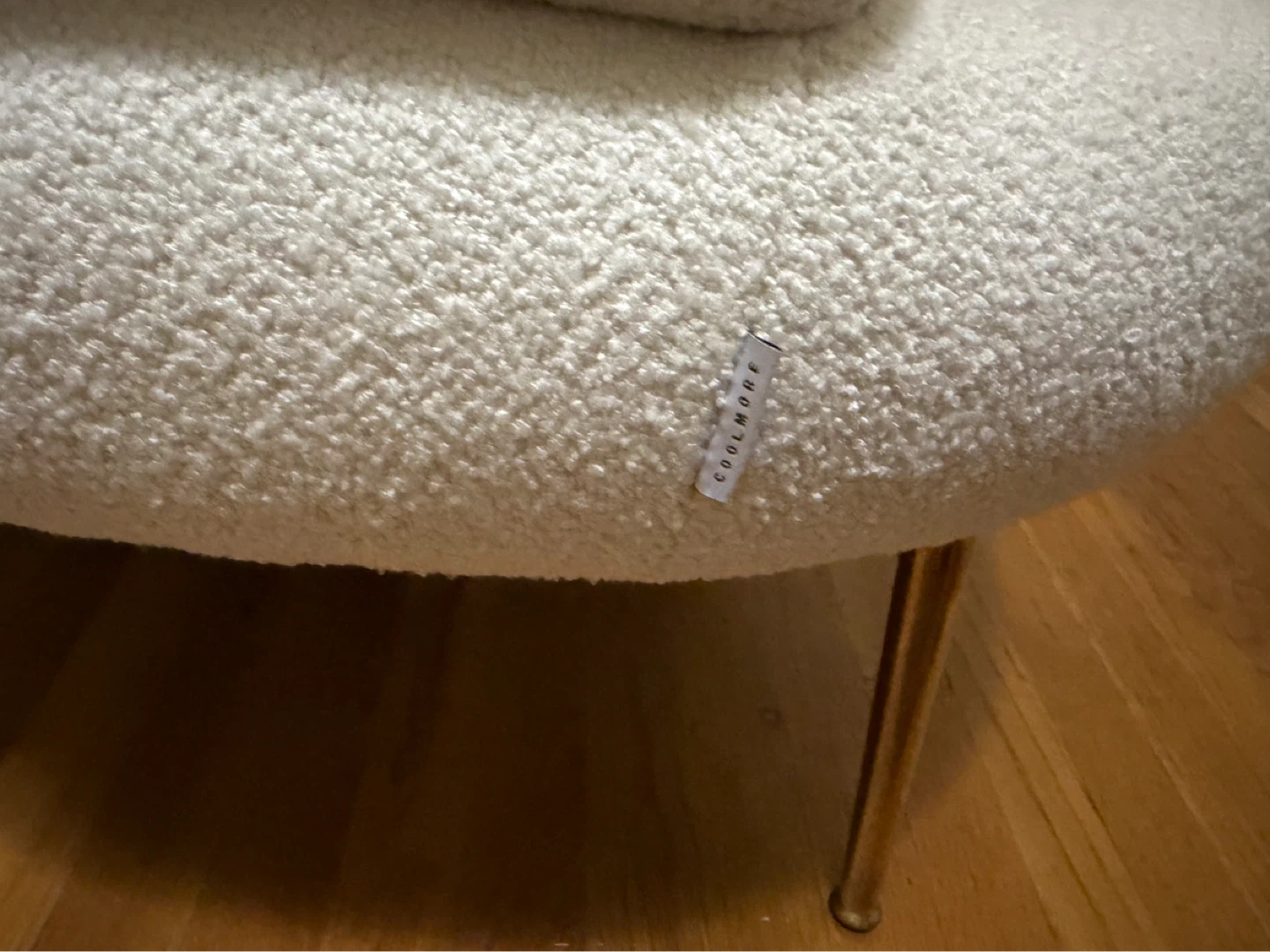 Wayfair White Boucle Bench - photo 4