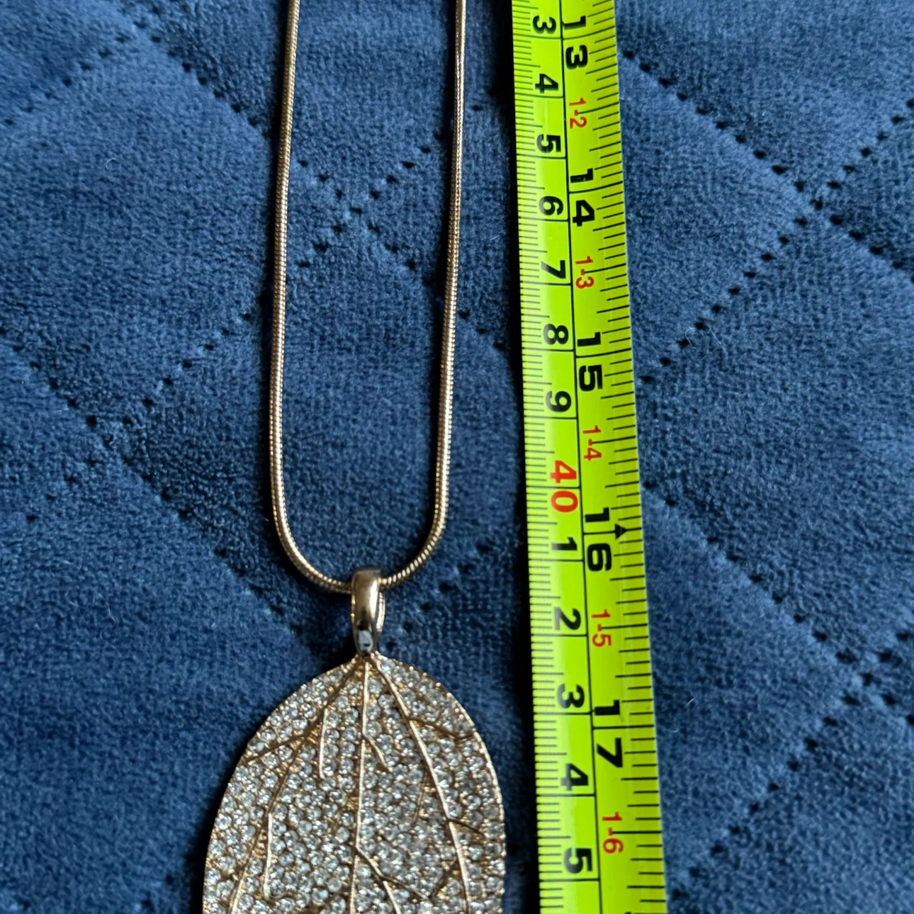ALDO Leaf Pendant Necklace with Rhinestones - photo 3