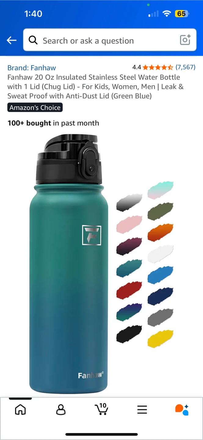 FanHaw 20 Oz Insulated Stainless Steel Water Bottle - photo 4
