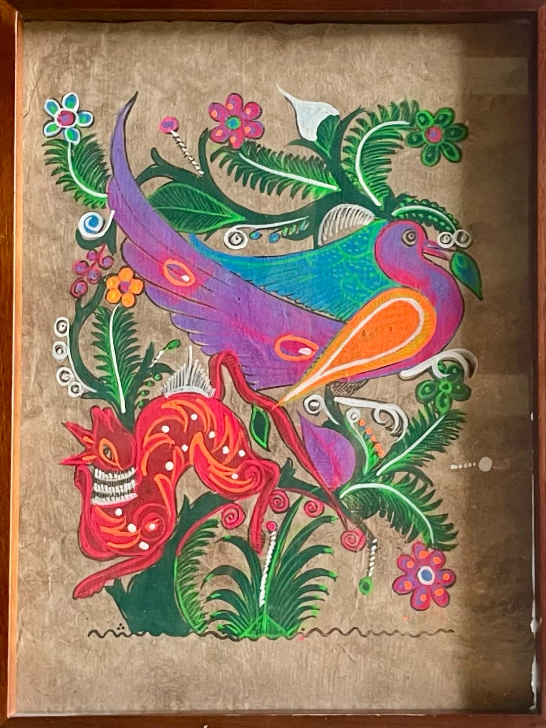Framed Vintage Batik Artwork - photo 3