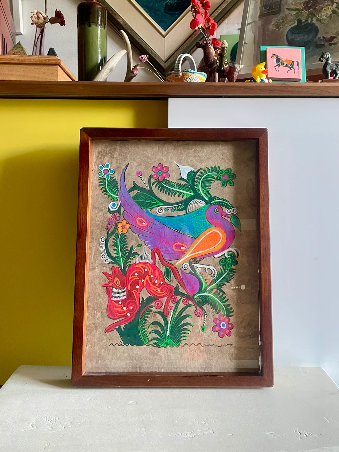 Framed Vintage Batik Artwork