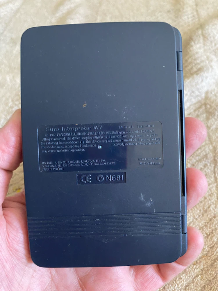 Franklin Euro Interpreter W7 Language Translator - photo 3