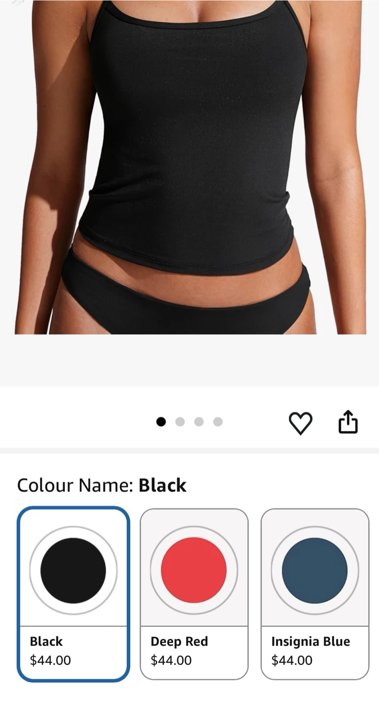 CRZ YOGA Black Spaghetti Straps Tankini Top - Women's - photo 4