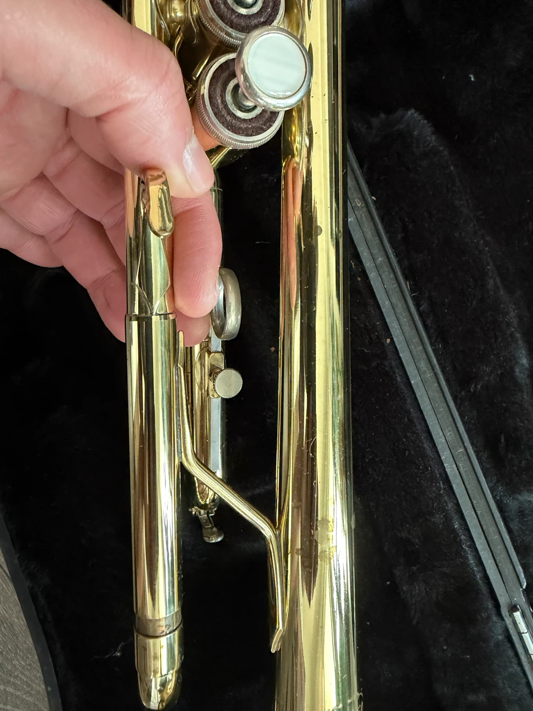 Used Gold Trumpet in Case - photo 3