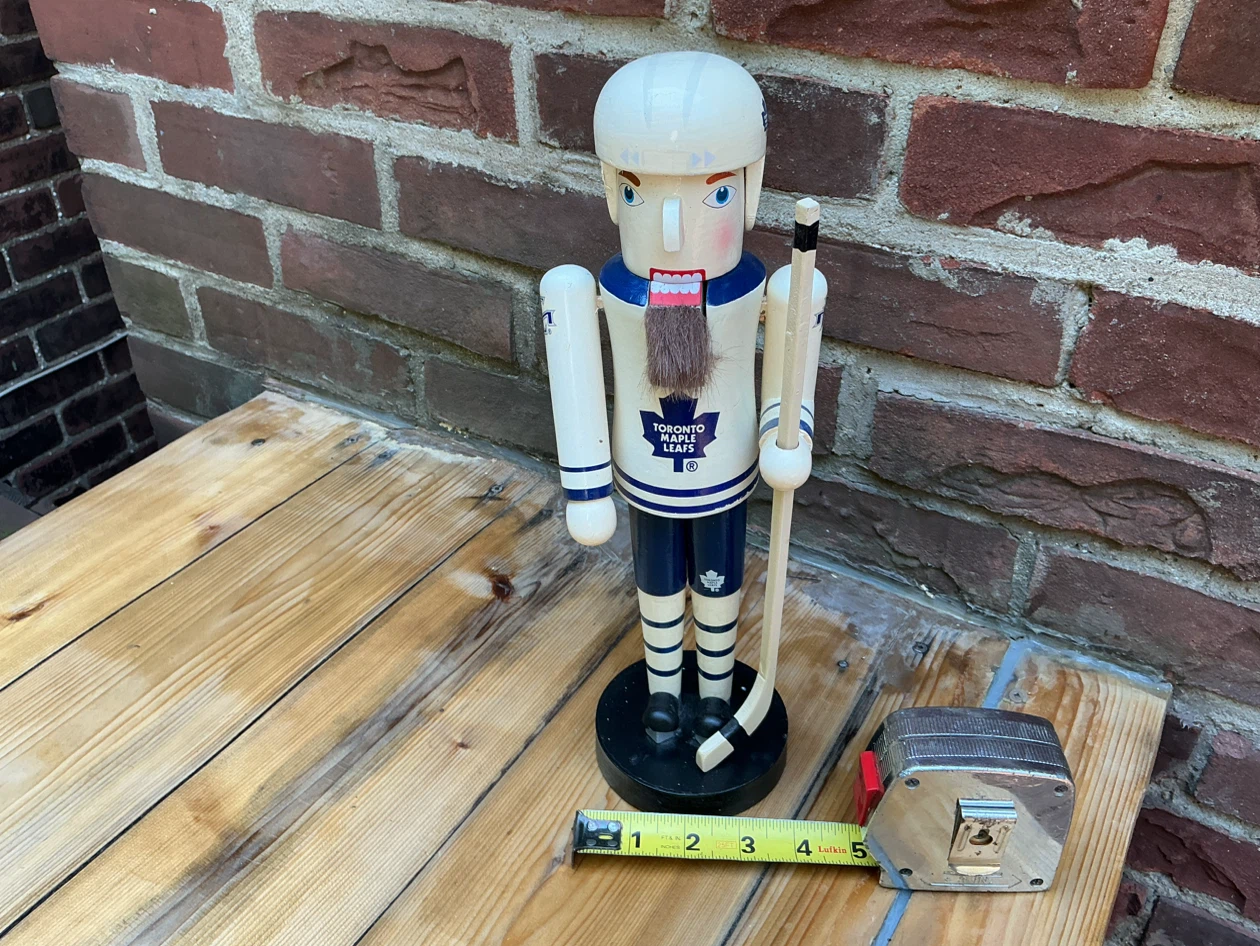 Bearded Toronto Maple Leafs Hockey Player Nutcracker