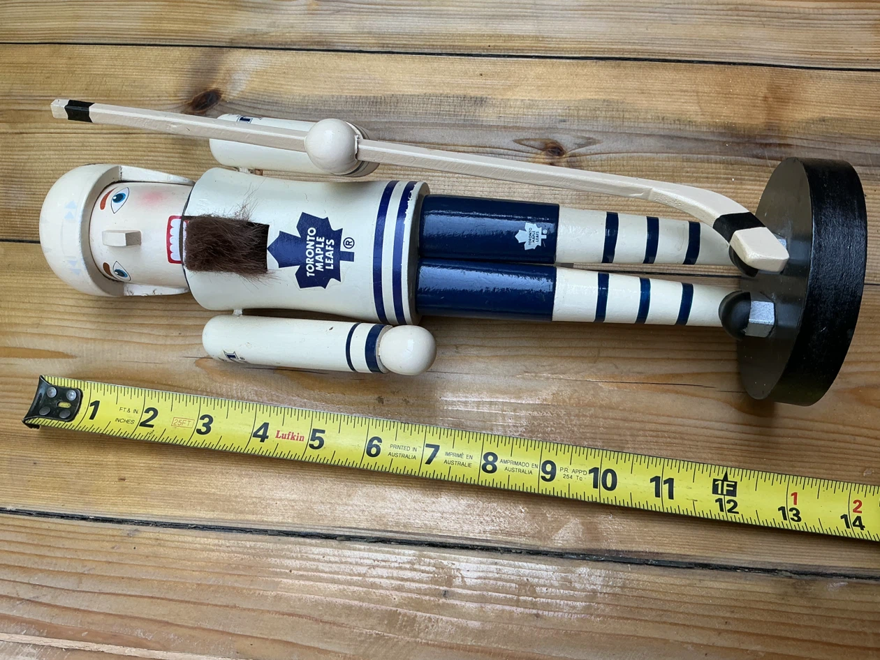 Bearded Toronto Maple Leafs Hockey Player Nutcracker - photo 5