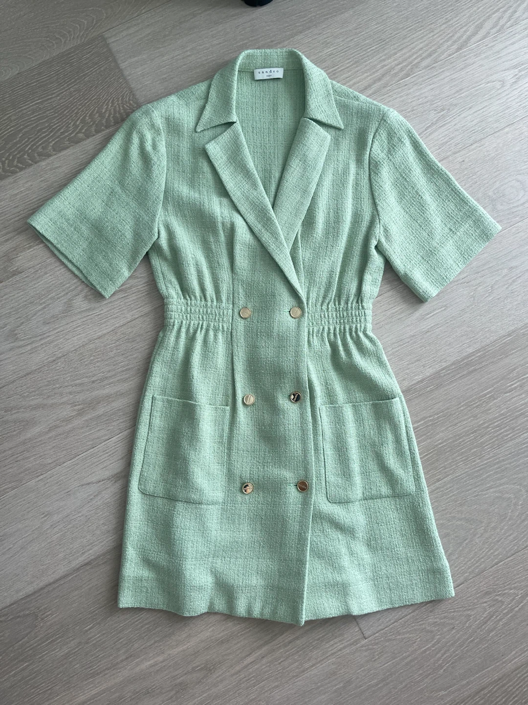 Sandro Paris Mint Green Blazer Dress Size 34