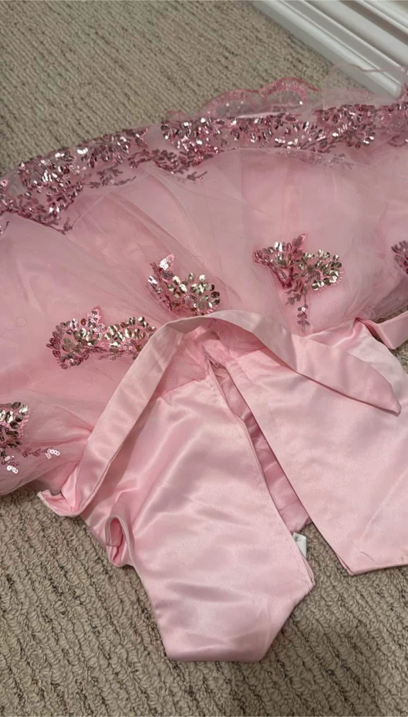 Pink Sequin Flower Girl Dress - photo 2