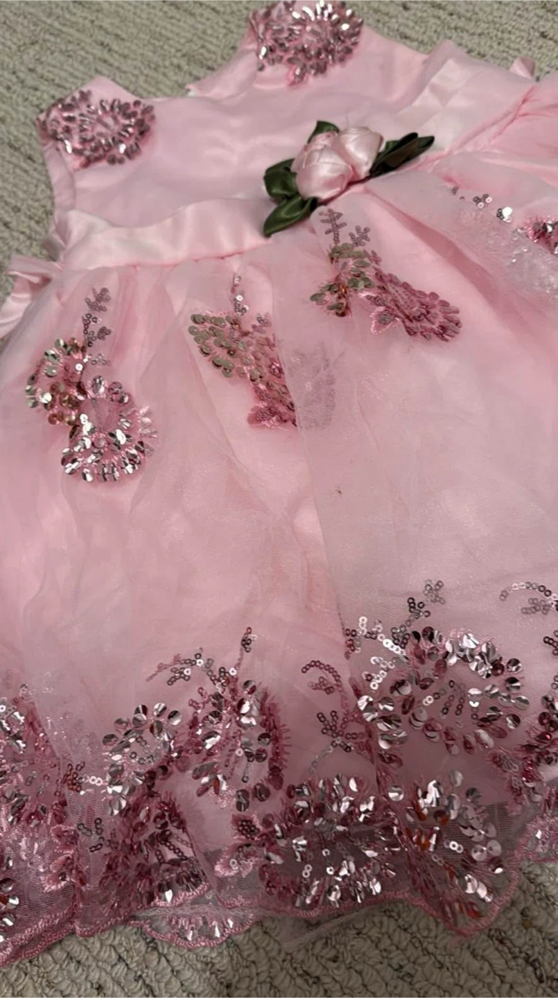 Pink Sequin Flower Girl Dress - photo 3