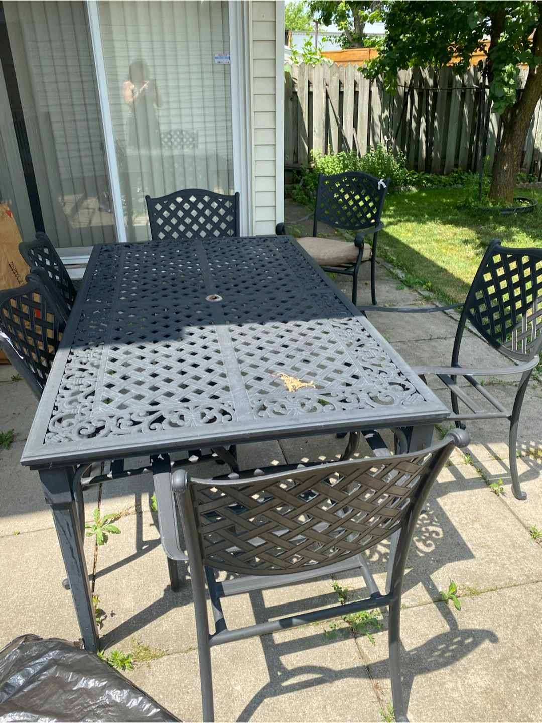Cast Aluminum Patio Dining Set with 6 Chairs - photo 3