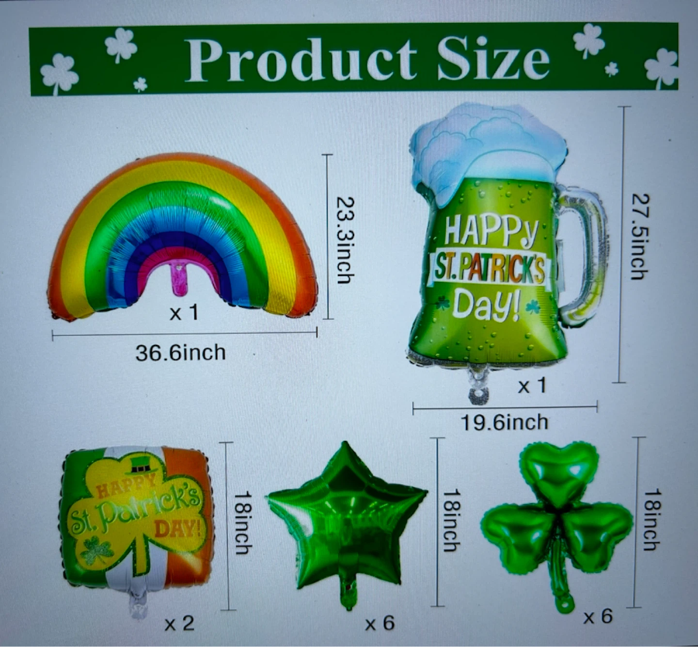 St. Patrick's Day Balloon Set - photo 3
