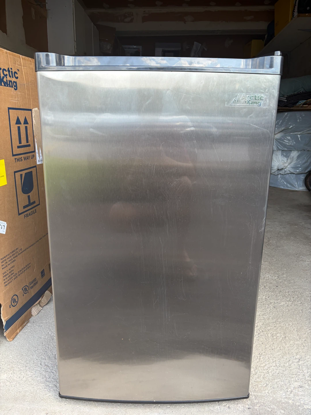 Arctic King Stainless Steel Mini Fridge - photo 2