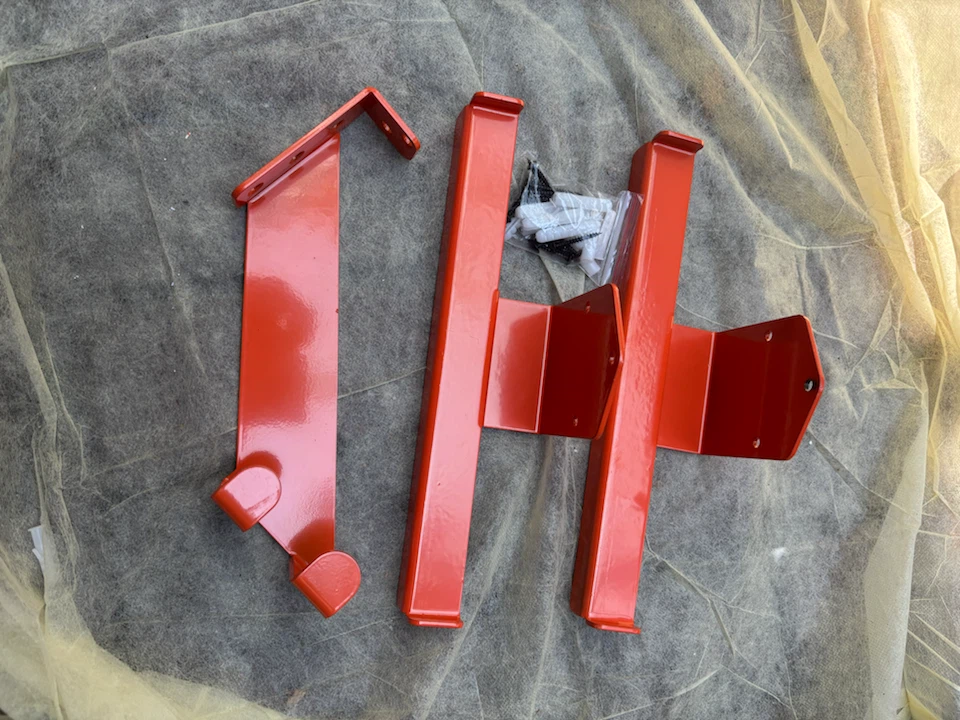 Orange Metal Wall Mount Brackets with Hardware - photo 2