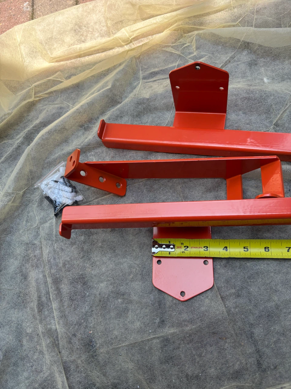Orange Metal Wall Mount Brackets with Hardware - photo 3