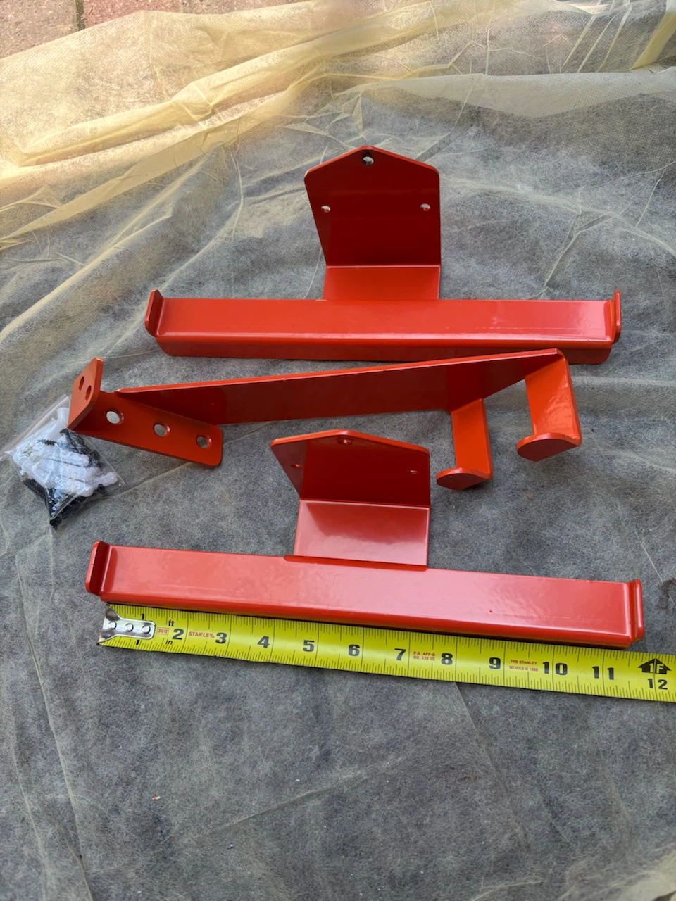 Orange Metal Wall Mount Brackets with Hardware - photo 4