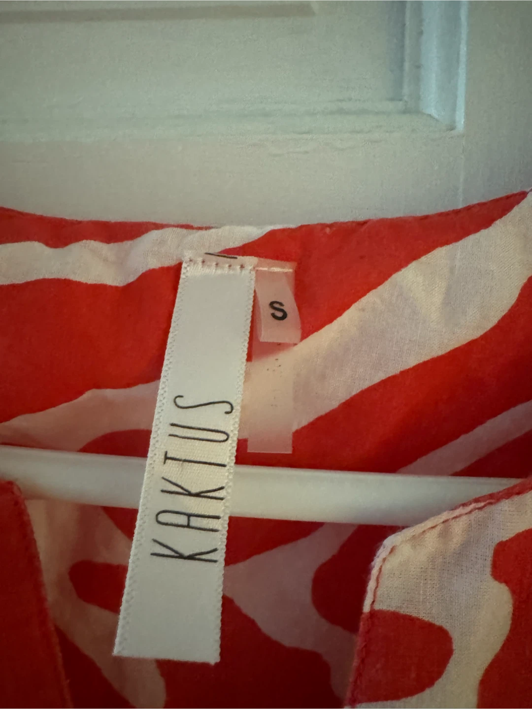Orange and White Cotton Dress - photo 2
