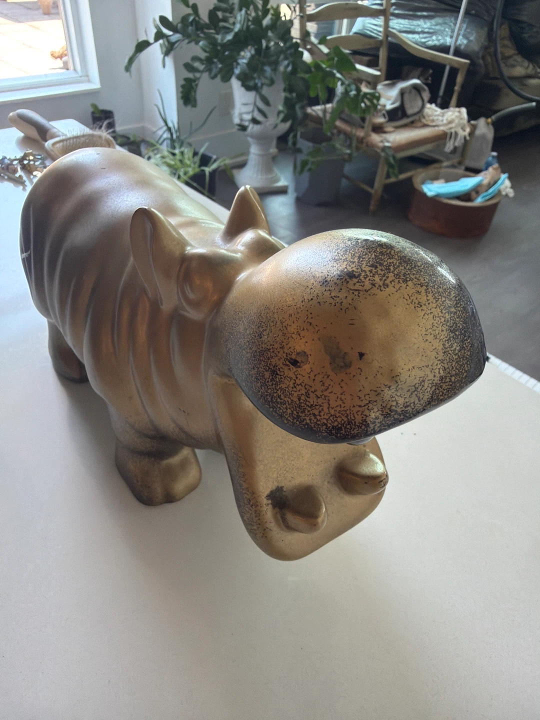 Gold Hippo change collector - photo 2