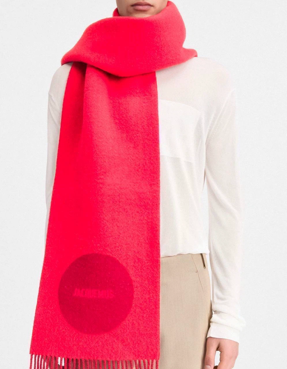 Jacquemus Le Rond Carré Scarf - Red - photo 5