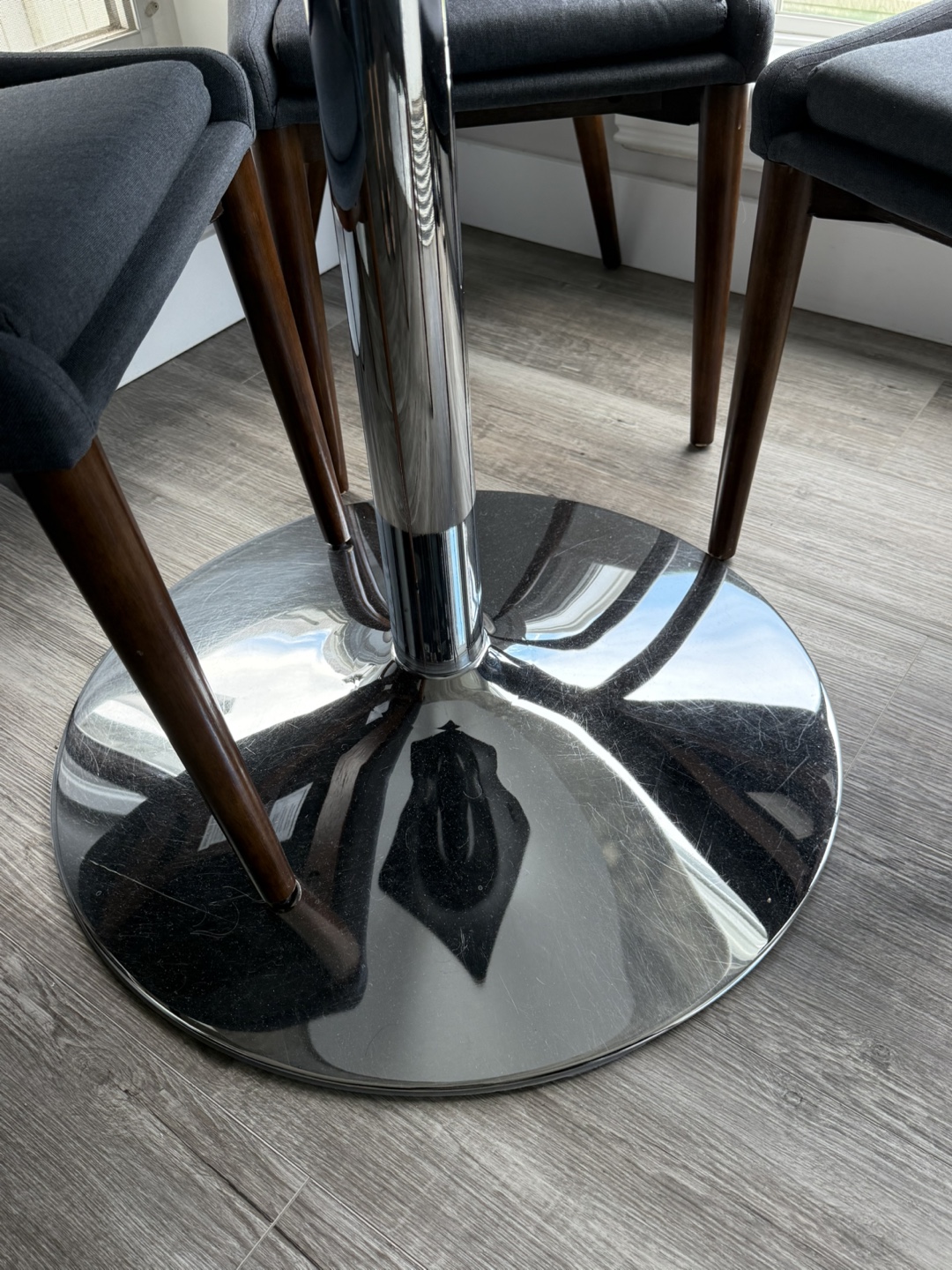 Round Marble Dining Table with 4 Chairs - photo 3
