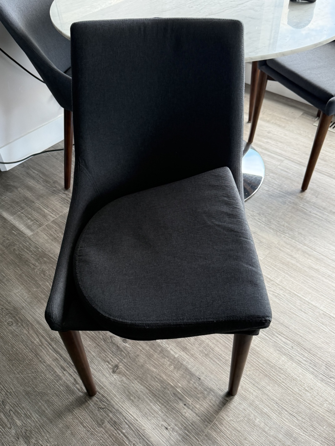 Round Marble Dining Table with 4 Chairs - photo 5