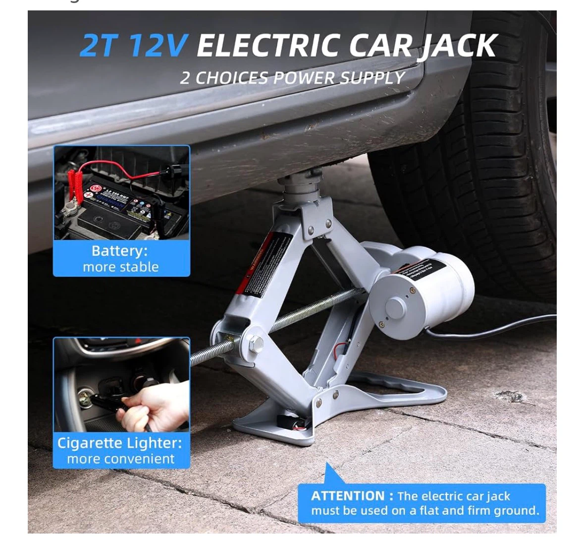 2 Ton 12V Electric Car Jack with Case - photo 4